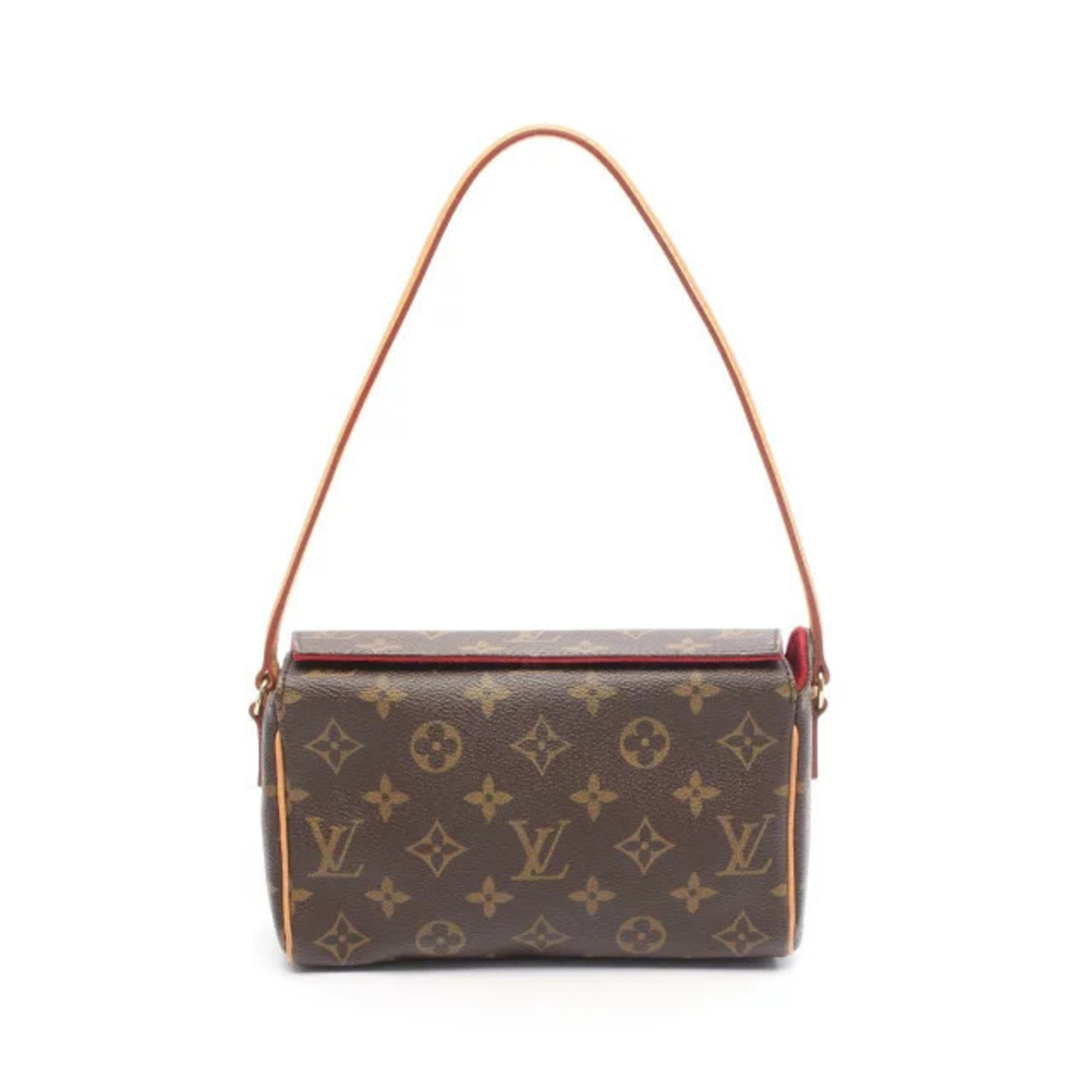 Louis Vuitton Recital Top Handle Bag Canvas Leather Monogram Brown